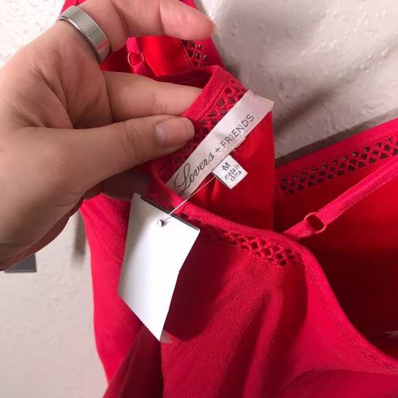 Lovers + Friends Red Open Back Slip Mini Dress - Picture 6 of 12